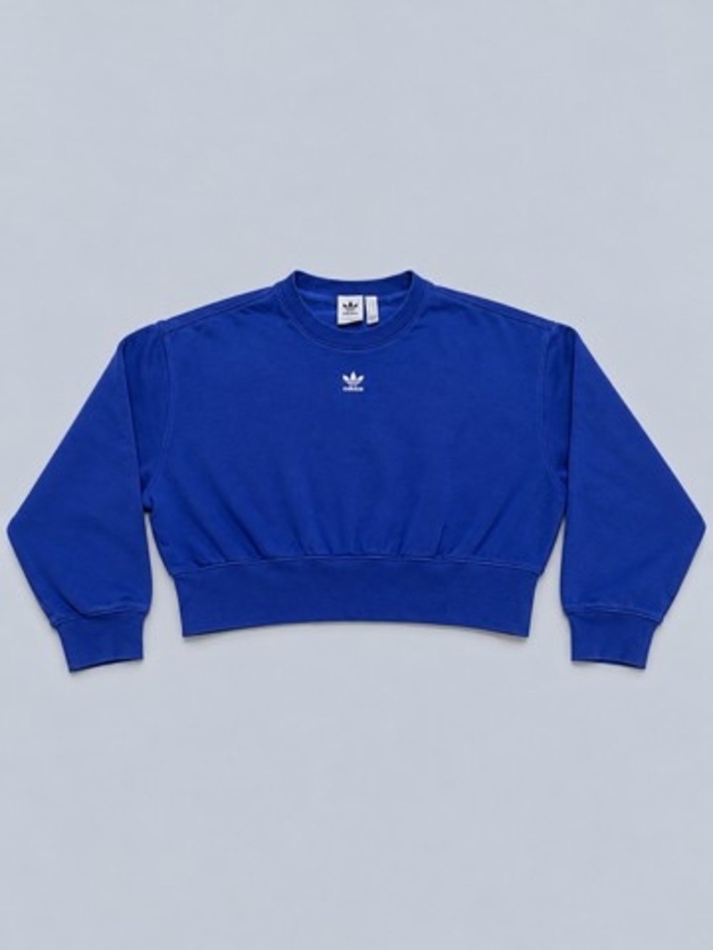 adidas Women's Royal Blue Cropped Crew Sweatshirt